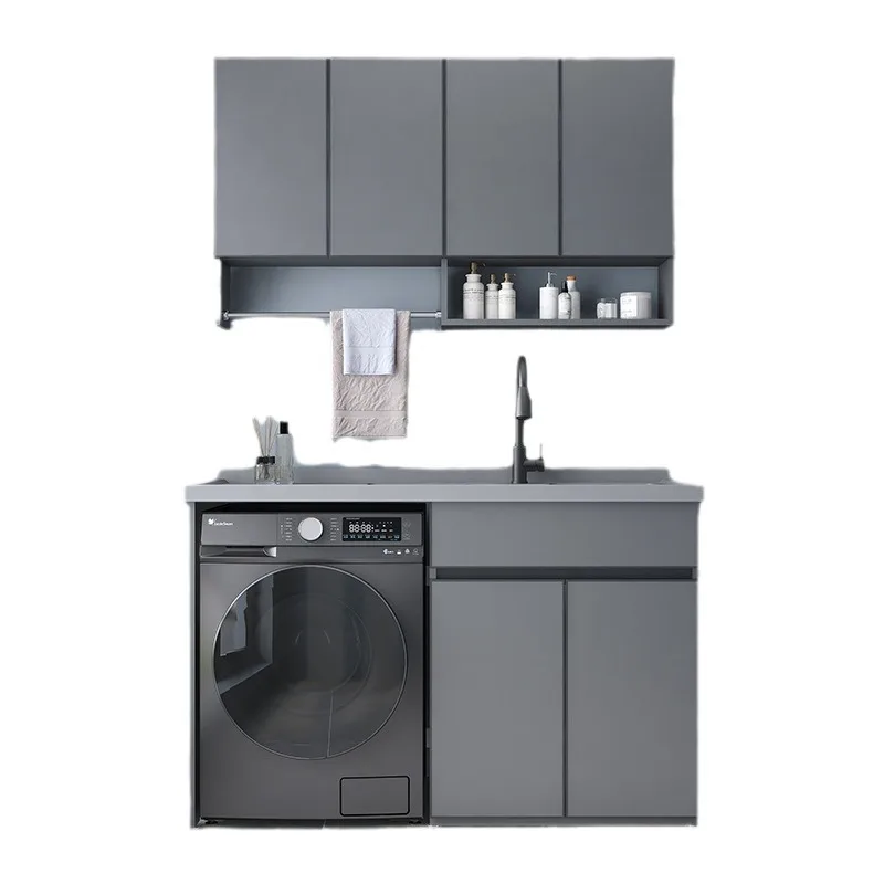 

Space aluminum combination drum laundry sink pool table with rubbing board integrated laundry cabinet significant other