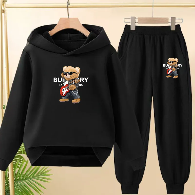 

Children's Sportswear, Hooded Sweatshirt + Long Pants Set. Both Boys and Girls Like Loose Sets Up to 13-year-old Children's Sets