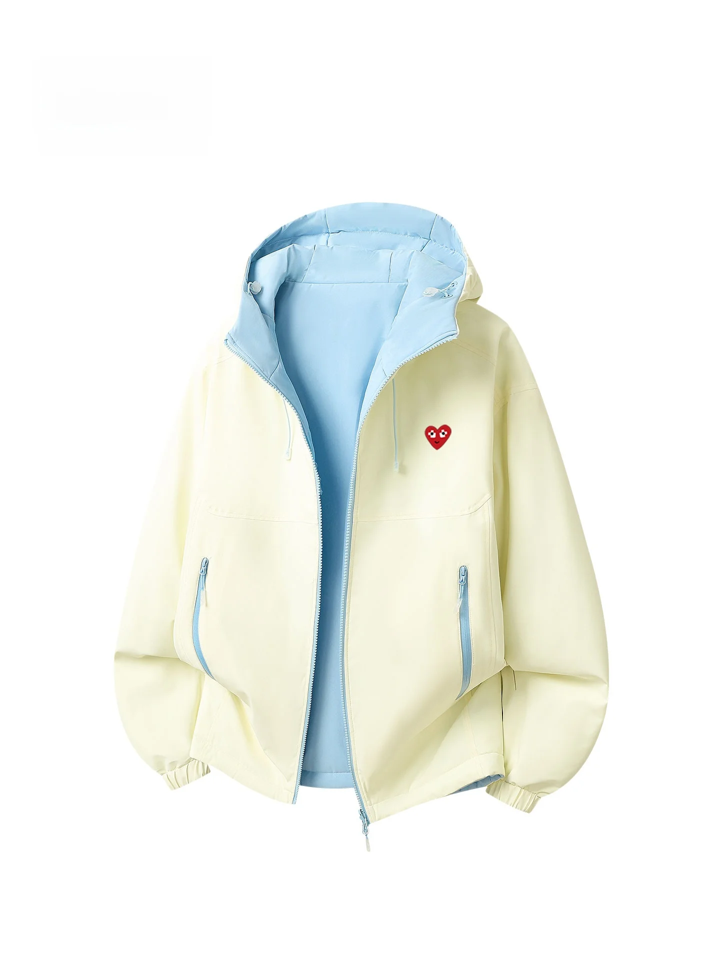 

Утепленная хлопковая куртка-худи Play Hei двусторонняя, свободного кроя, повседневная, зимняя, теплая, из полиэфирного волокна