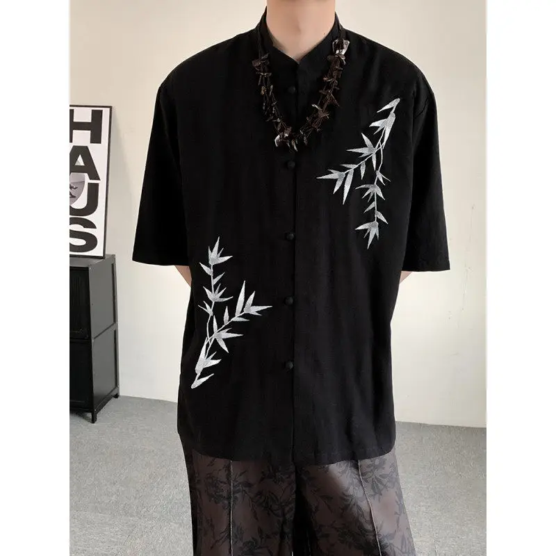 

New Chinese Sle Men's ort Sve Cotton Linen irt Summer Faion Lightweight Loose Fit Big Size f Sve irt