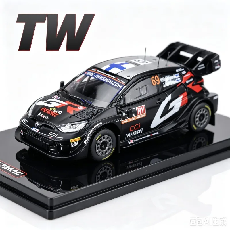 tw-1-64-toyota-gr-yaris-rally-race-2024-champion-car-alloy-car-model-simulation-ornament-adult-collectibles-festival-gifts