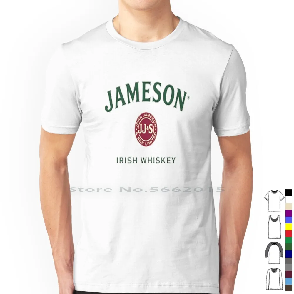 Jameson Whiskey T Shirt 100% Cotton Ale Halloween Irish Skeleton Skulls Pirate Leprechaun Humor Drinking Brewery Cool Green