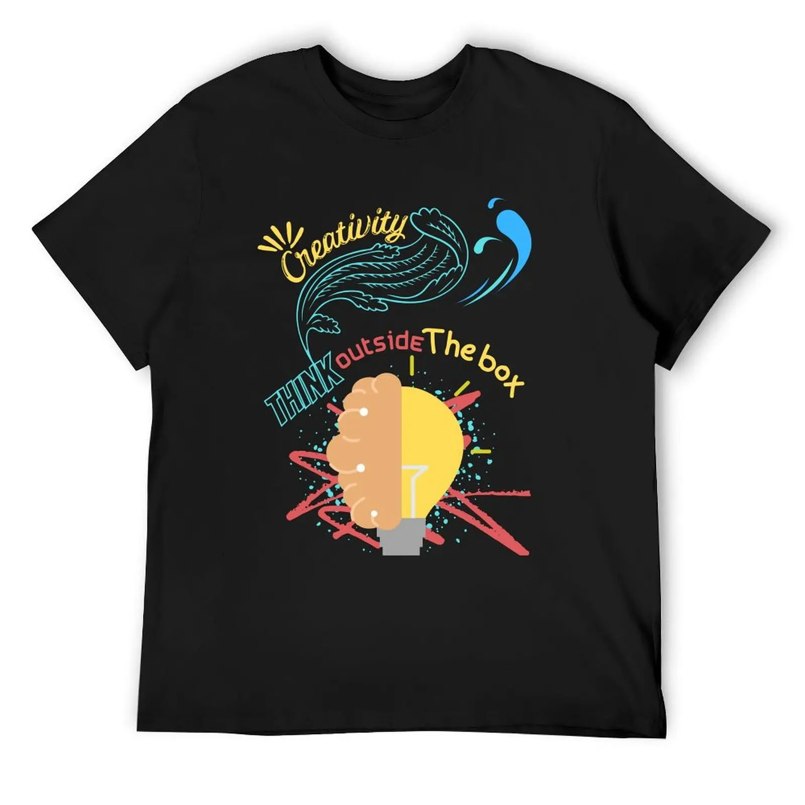 

Creativity is to think outside the box. T-Shirt vintage t shirts hippie clothes funny shirt cotton t shirts for men pack