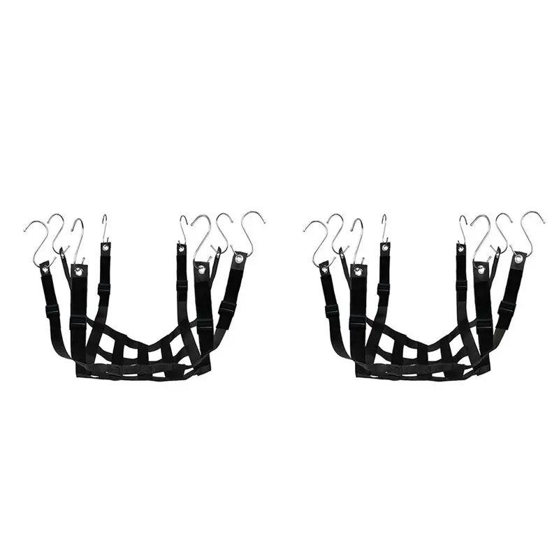 A69E2X Adjustable Height Planter Inserts Elastic Planter Lift Riser Insert With Hooks Planter Inserts For Pots Planter