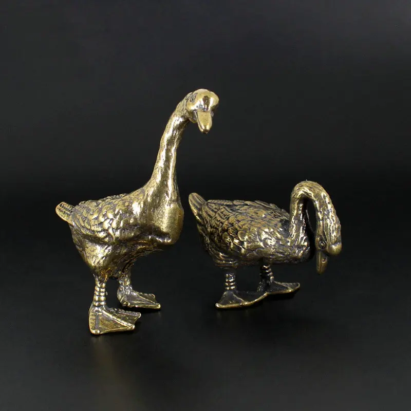 

Big goose Duck Brass tabletop decoration crafts Home office tea table jewelry ornaments