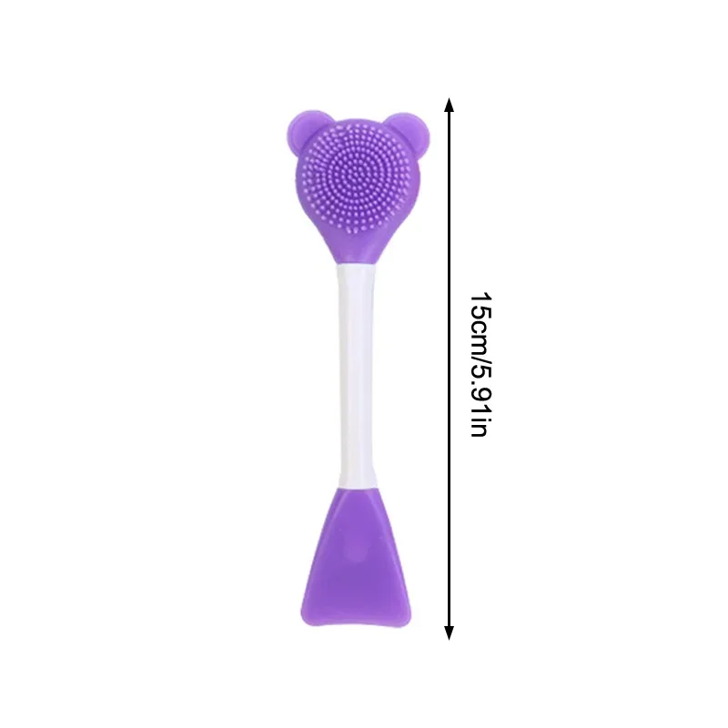 2 In1 Blackhead Silicone Facial Cleansing & Mask Brush Spatula Deep Cleaning Tools Exfoliator Scrub Pore Facial Skin Care