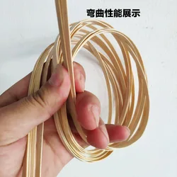 10 Meters Flat Polished Bamboo Strips Silk Handmade Bird Cage Stick Material Home Furniture Chair Table Basket Decor