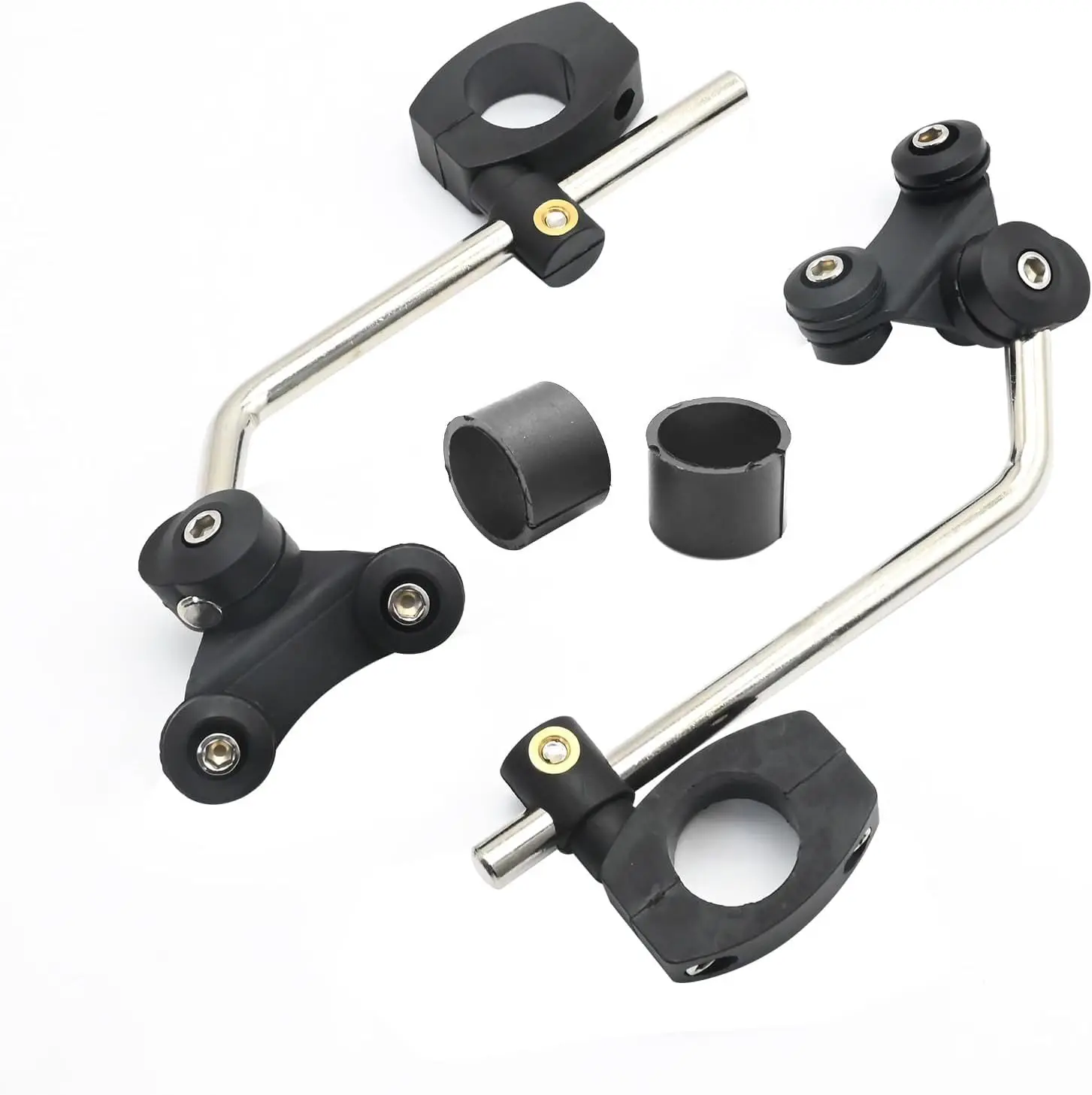 

Motorcycle Windshield Bracket Durable Stable Easy Installation Compatible Mirror Brackets Hand Guard Rearview Mount