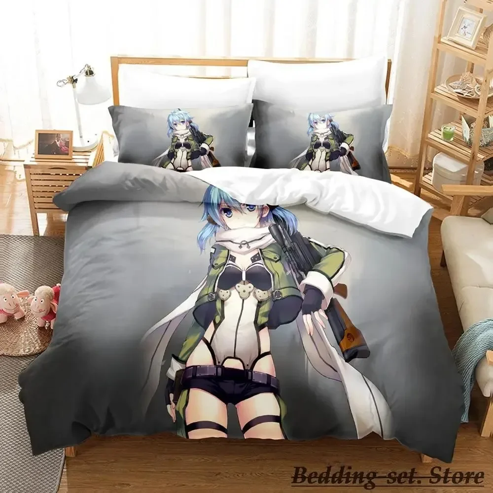 

Sword Art Online II Bedding Set Single Twin Full Queen King Size Bed Set Adult Kid Bedroom Duvetcover Sets Anime Bed