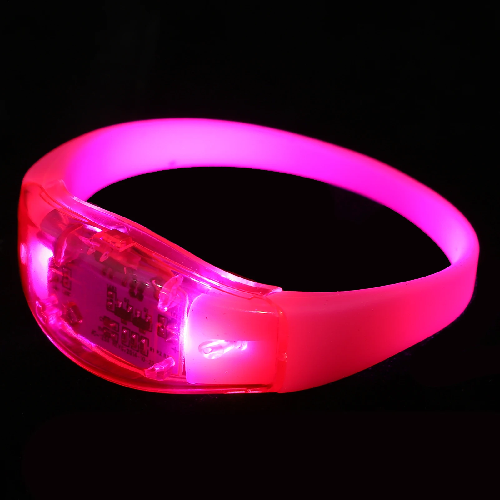 

Voice Controlled LED Light Bracelet Glow in Silicone Bangle Wristband for Parties Concerts Nightclub Toys