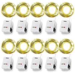 10 Pack String Fairy Lights 30Led 3Meter Silver Copper Wire Battery Powered Decorations Lights For Wedding Party Christmas Decor