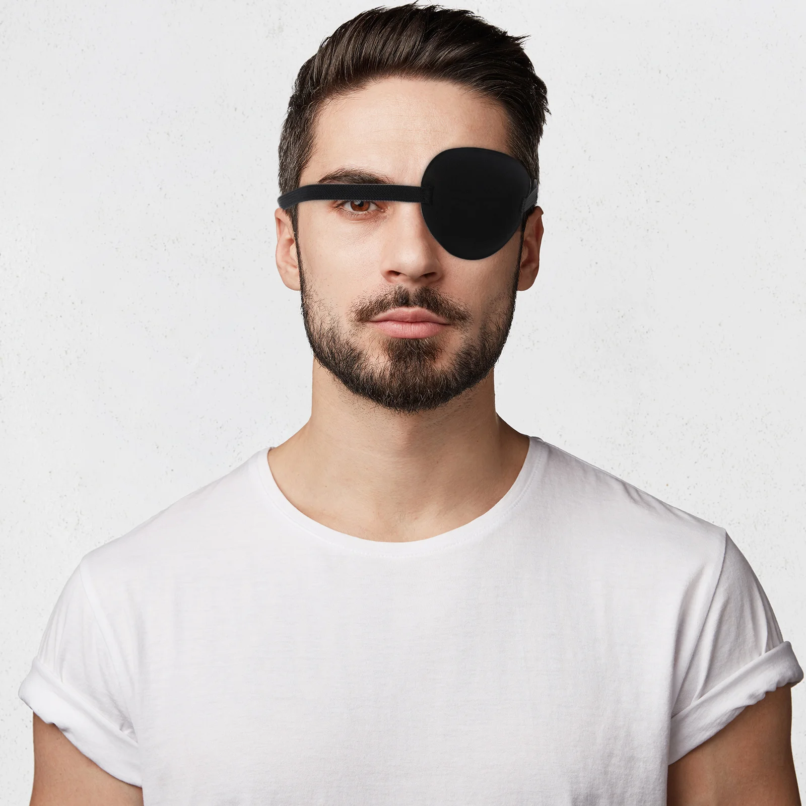 10Pcs Comfortable Sponge Eye Patch for Kids Reusable Lazy Eye Cover with Stretch Band for Corrective Vision Training and Cosplay