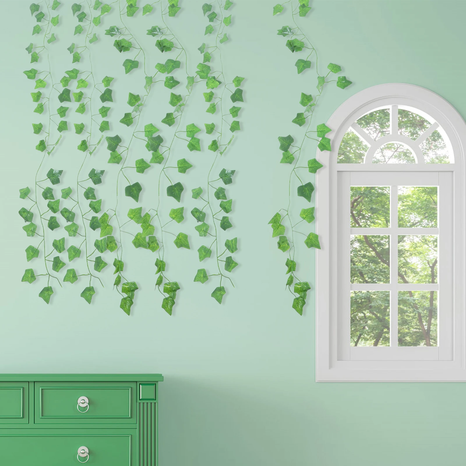 

1 set 1 Set Fake Leaves Vine Artificial Vine Garland Fake Leaves Greenery For Vines For Bedroom Room Decor Faux Vines