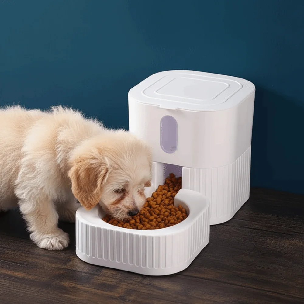 

Non-slip Automatic Pet Feeder Drinking Fountain Detachable Cat Water Dispenser Plastic Cat Food Bowl For Dogs Puppy Cats
