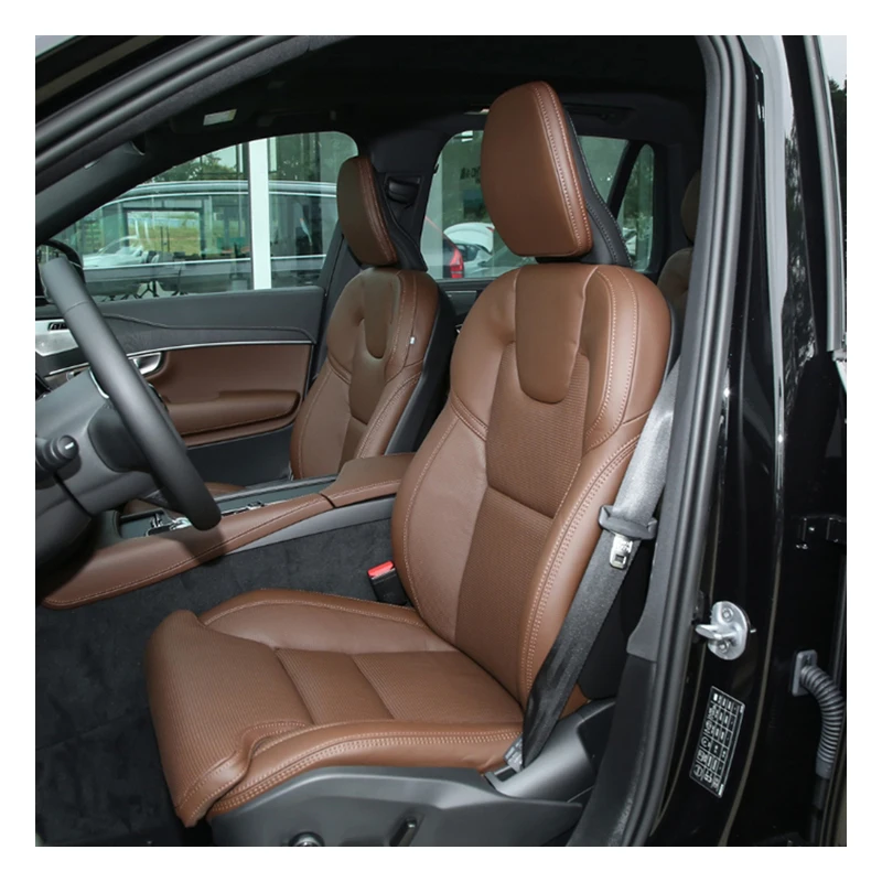 

Полный комплект, оригинальные чехлы на автомобильные сиденья для Volvo XC90 2007-2023, только 6, 7 мест, кожаные водонепроницаемые чехлы на автомобильные подушки