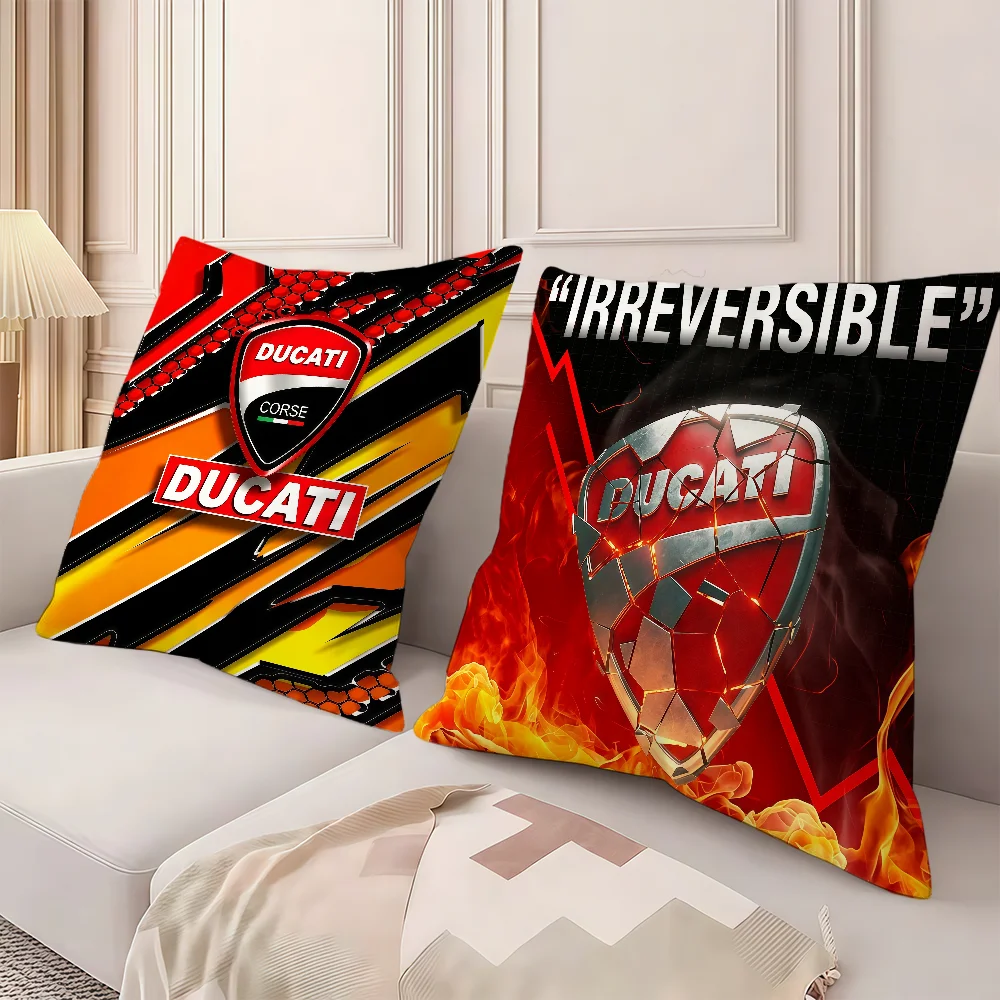 cushion cover Fashionable Car Logo Style pillowcase Comfortable sofa D-Ducati Bedroom Personalized Cool Decoration