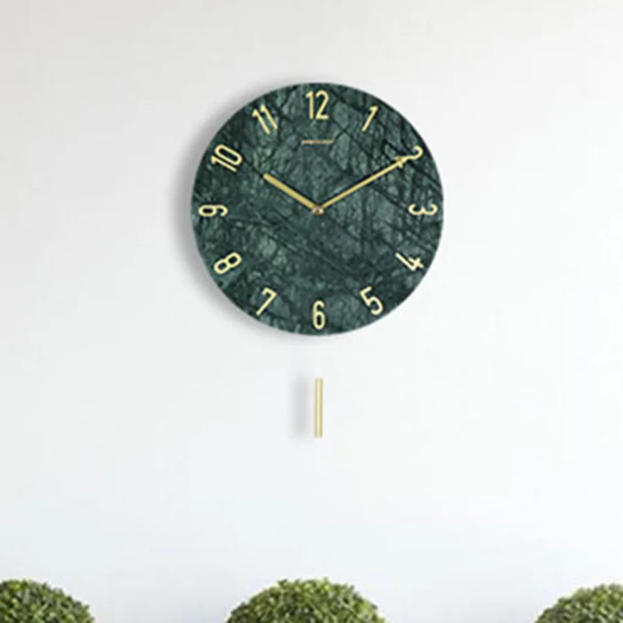 Unique Wall Clock Living Room Art Deco Gold Quartz Wall Clock Home Classic Hands Numbers Round Silent Horloge Murale Room Decor