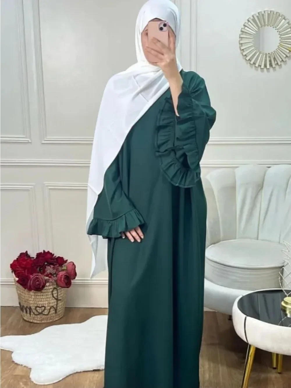 Abaya สําหรับชุดสตรี Ramadan มุสลิม Saudi อาหรับยาว Robe โมร็อกโกดูไบ Abayas Kaftan อิสลาม Vestidos Largos 2025 Jalabiya