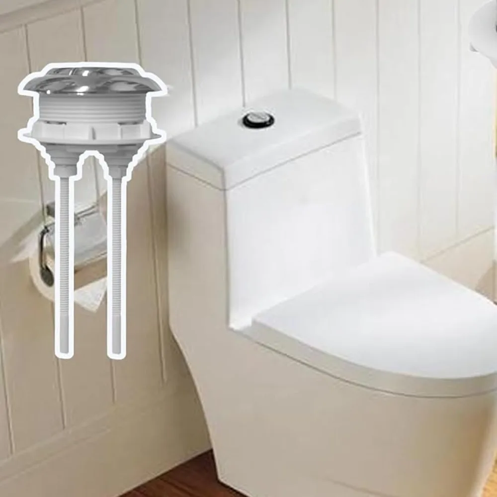 

1pc Dual Flush Toilet Tank Button Round Shape Push Buttons