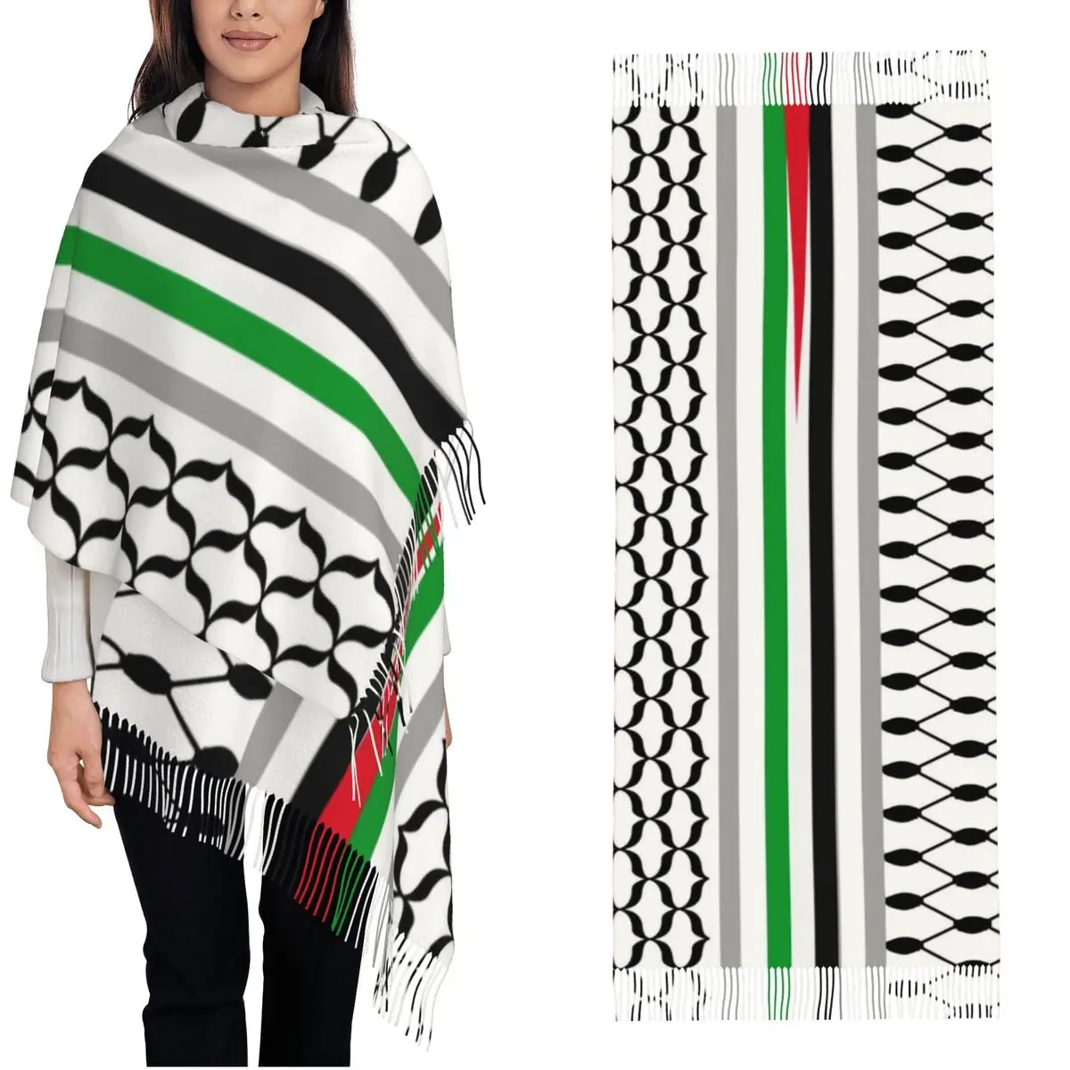 Outdoor Scarf Winter Palestine Scarf Pattern Shawls and Wraps New Design Foulard Ladies Fashion Scarves Wraps