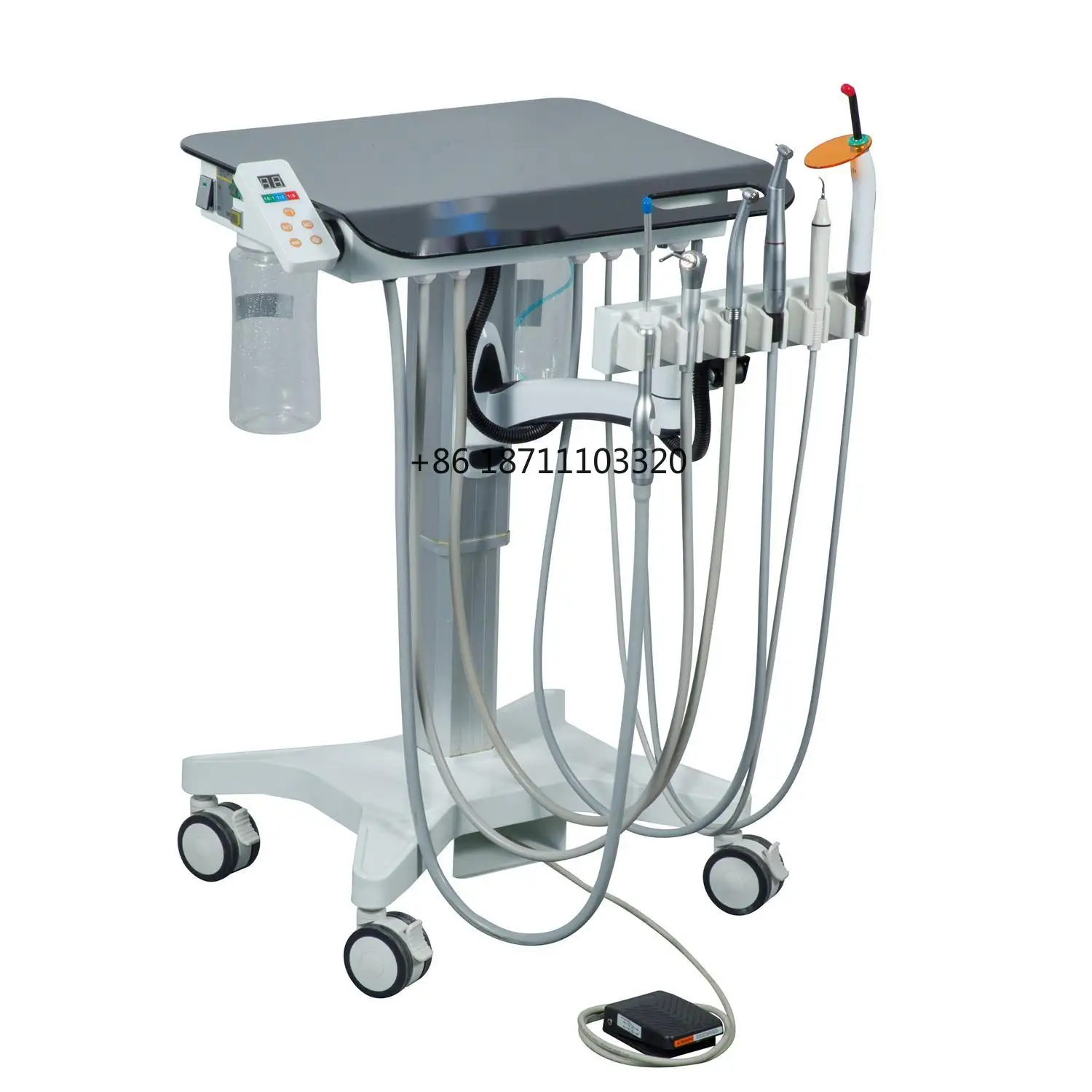 MT Medical Good Price One-Step Service Dental Equipment Part Dental Mobile Cart Trolley Portable Dental Turbine Unit