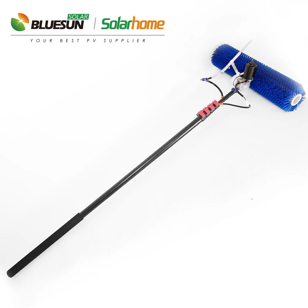High Quality Long Handled Solar Panel Cleaner Brush Rolling Dry Water Cleaning Solar Panels