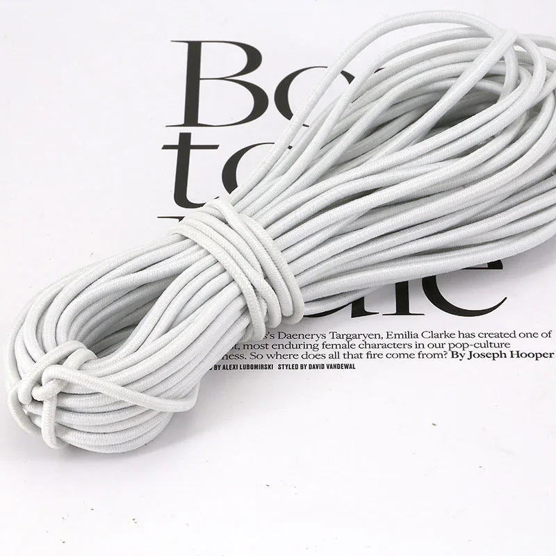 Elastic Cord Round 2.5mm High Elastic Rubber Cord Latex Wire Elastic Band Stretch Rope Garment Craft for DIY Sewing Accessories