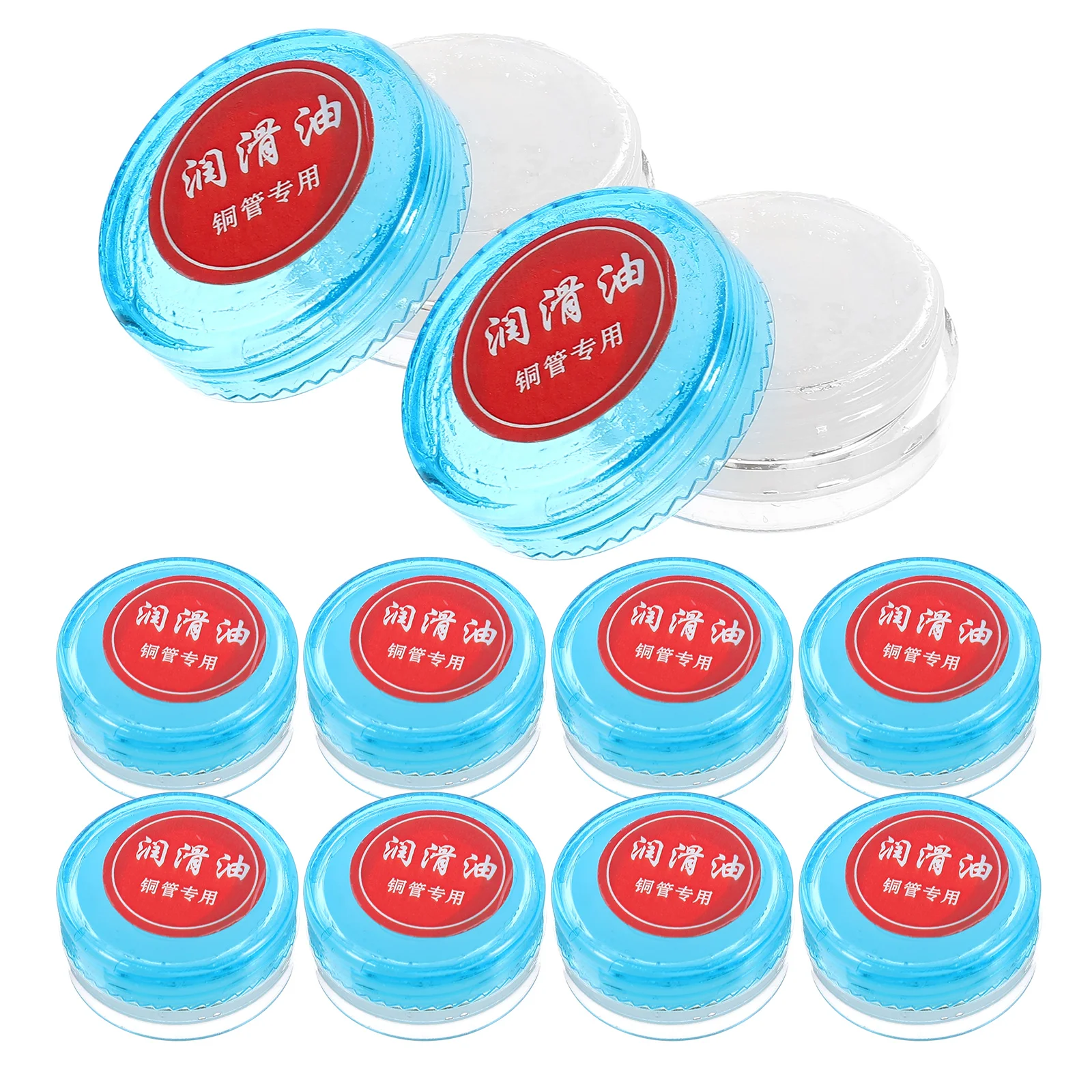 

10 Pcs Flute Lubricating Oil Wind Instrument Maintenance Kit Cleaning Supply Yellow Paste Anti Cracking Musical Instrument