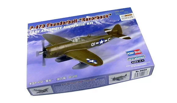 Hobbyboss 80283 1/72 Scale P-47D Thunderbolt Razorback Fighter  Model Collectible Toy Plastic Assembly Building Model Kit Hobby