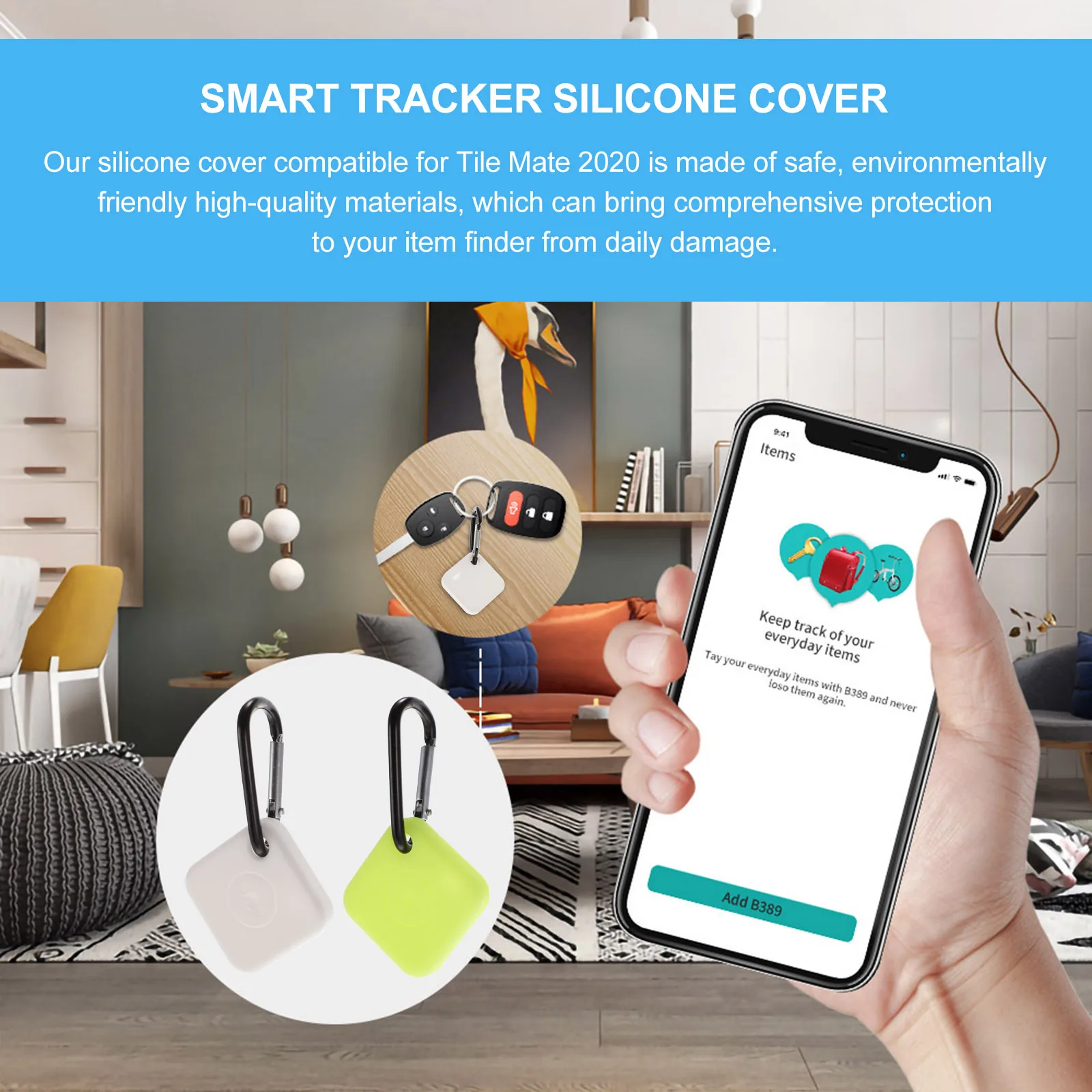 

2Pcs Silicone Smart Cover for Protective Case Shockproof Anti-Fall Cover with Belt Clip Compatible