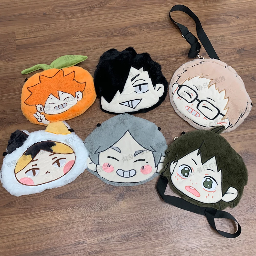 

Haikyuu!! Hinata Shoyo Tobio Kageyama Kei Tsukishima messenger bag Shoulder bag Mascot Student Accessory gift