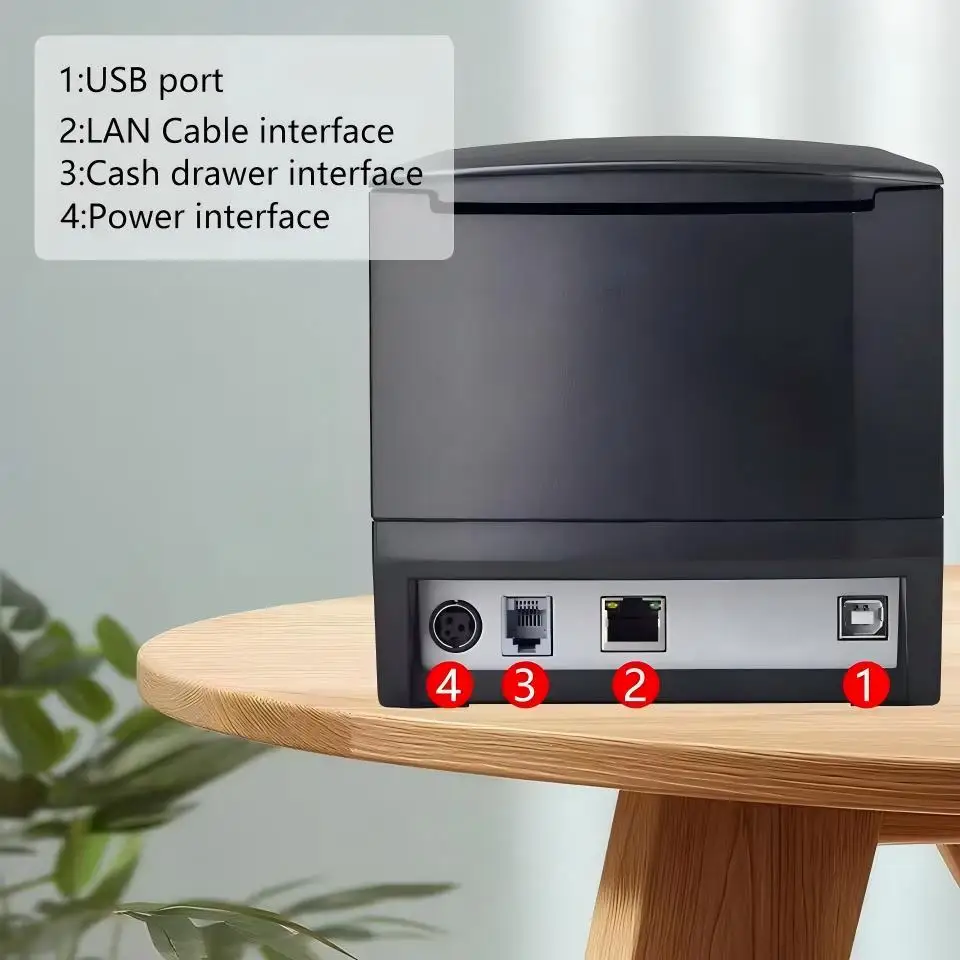 XP-365B Thermal Printer USB Bluetooth LAN Switch Receipt/Label Mode 127 mm/s High Speed HD Printing Barcode/Character/Graphics
