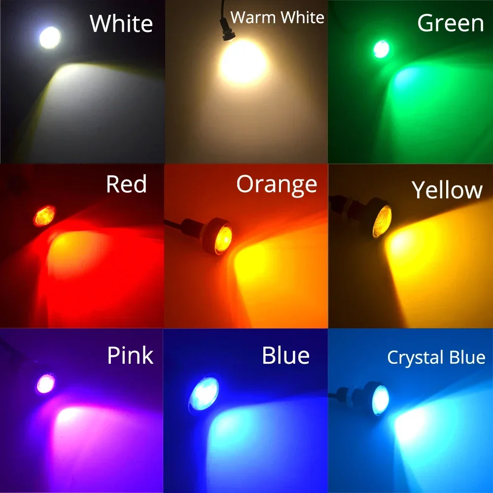 1X White Red Blue 18mm 23mm 12V Eagle Eye Light Daytime Running Backup Bulbs Car Auto Motor Led Turn Signal Waterproof Day Lamp