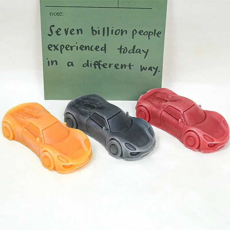 3D Sports Car Candle Silicone Mold Car Shape Handmade Scented Candle Gypsum Resin Molds Chocolate Fondant Baking Tool Home Decor