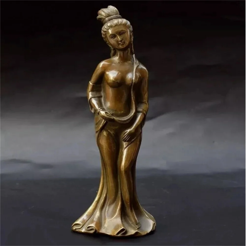 estatua-de-chica-china-de-laton-solido-figura-tradicional-de-dama-coleccionable-decoracion