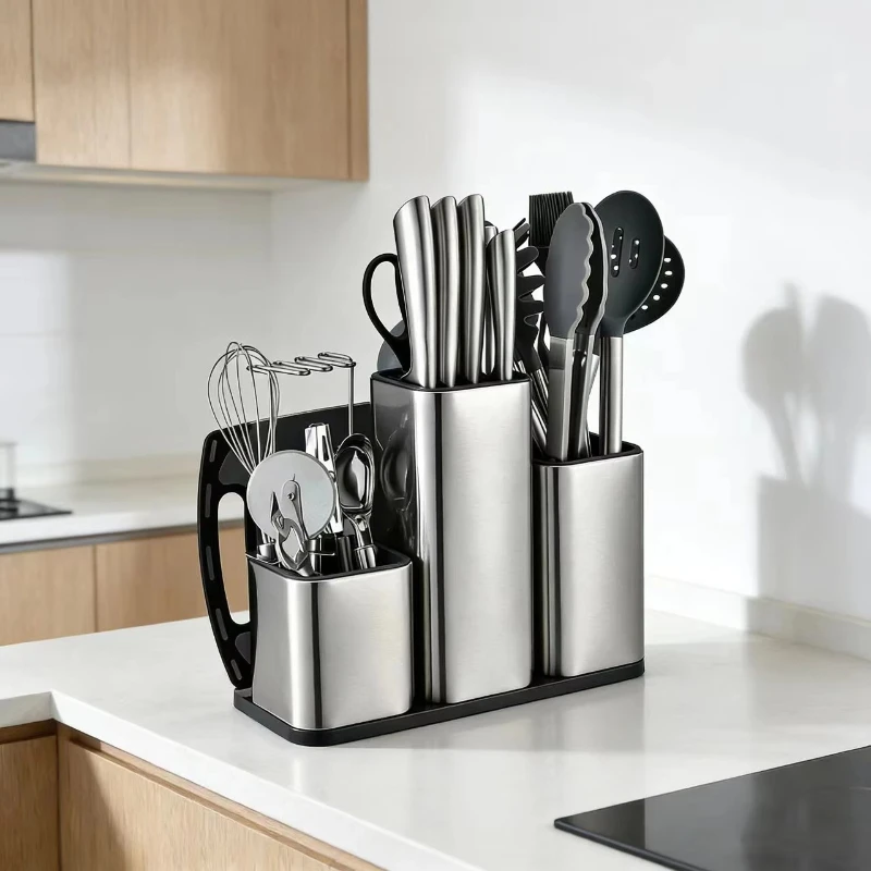 

Hot Selling Stainless Steel Kitchen Gadgets Cooking Tools Cooking Utensils Silicone Kitchen Utensils Set with Stand