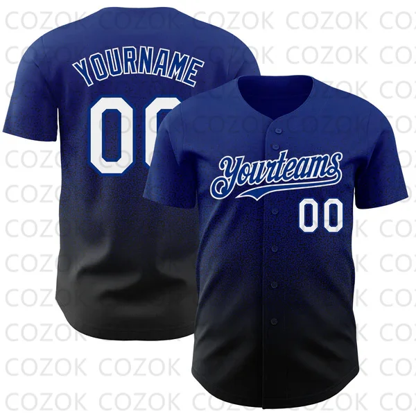 Maglia da Baseball serie personalizzata uomo donna camicia camicia stampata in 3D camicie squadra Hip Hop top Unisex