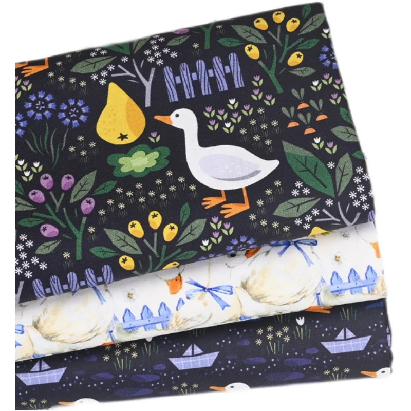 Duck Bird cotton/100% Pure Cotton 4 ways stretch Knit Material Fabrics DIY Tissue Sewing Quilting Cloth telas fabric tecido