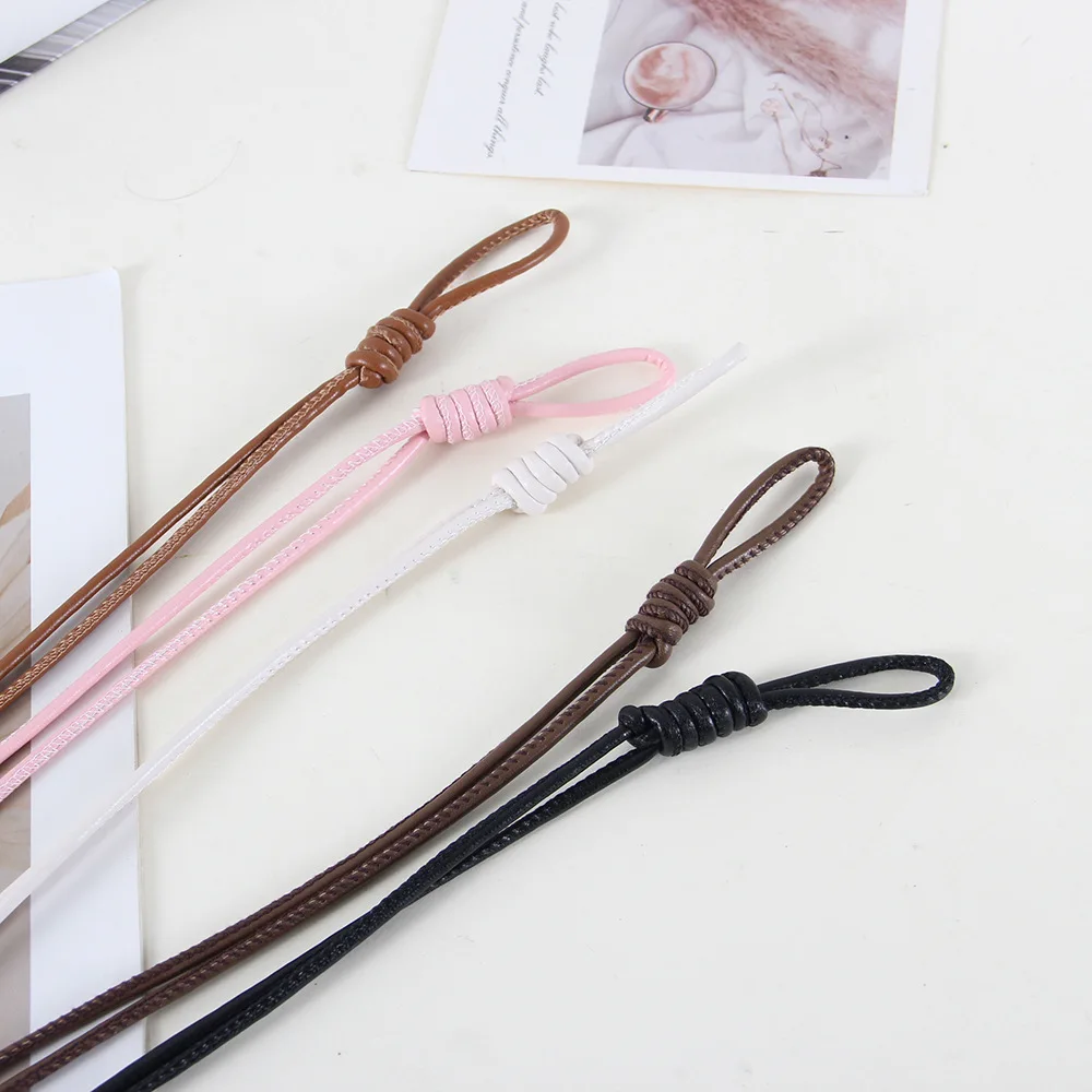 New Simple Soft Leather Rope Knot Belt Women's Skirt Summer Versatile Dress Belt Accessories Gift Wholesale