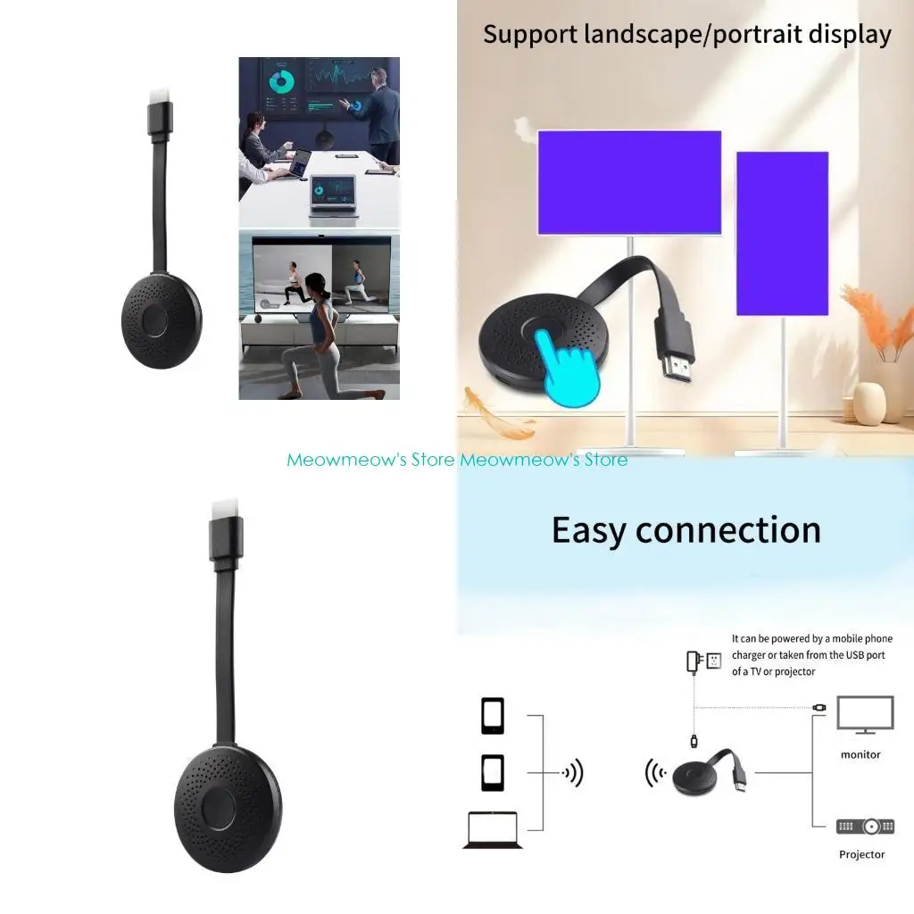 W91A HDTV Wireless Display Adapter 4K Dongle لعرض أجهزة العرض التلفزيونية