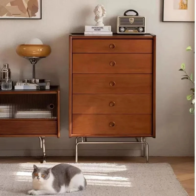 

Solid wood storage cabinet Living room nine chest cabinets Bedroom bedside small apartment six chest storage