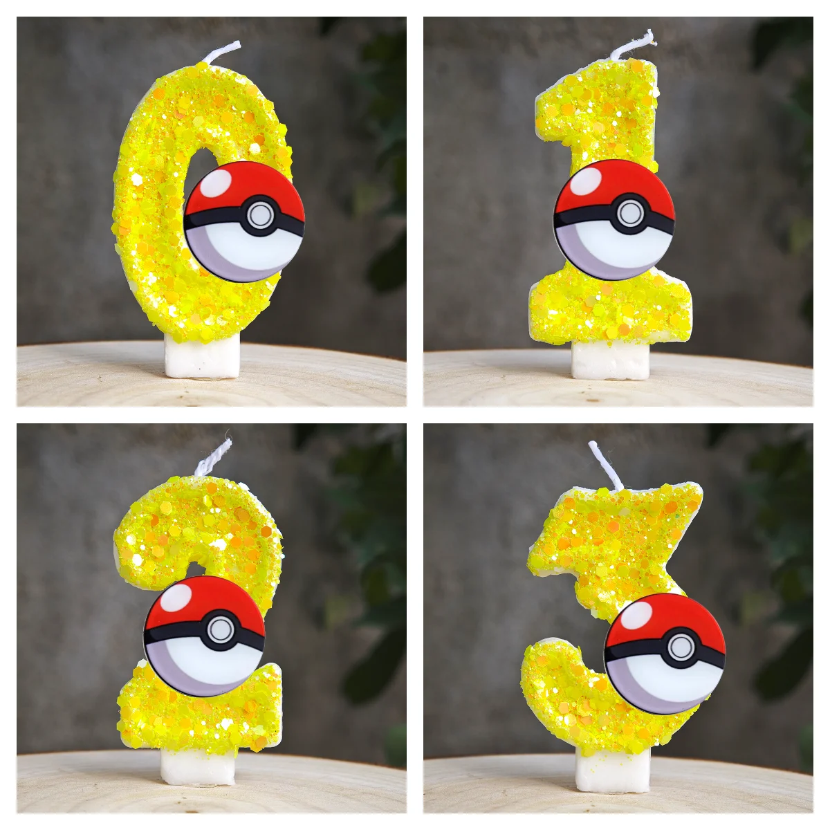 Niedliche Pikachu Cartoon-Form Kerze Anime Pokemon Figur Statue Geburtstagsparty Geschenk für Pokemon-Liebhaber