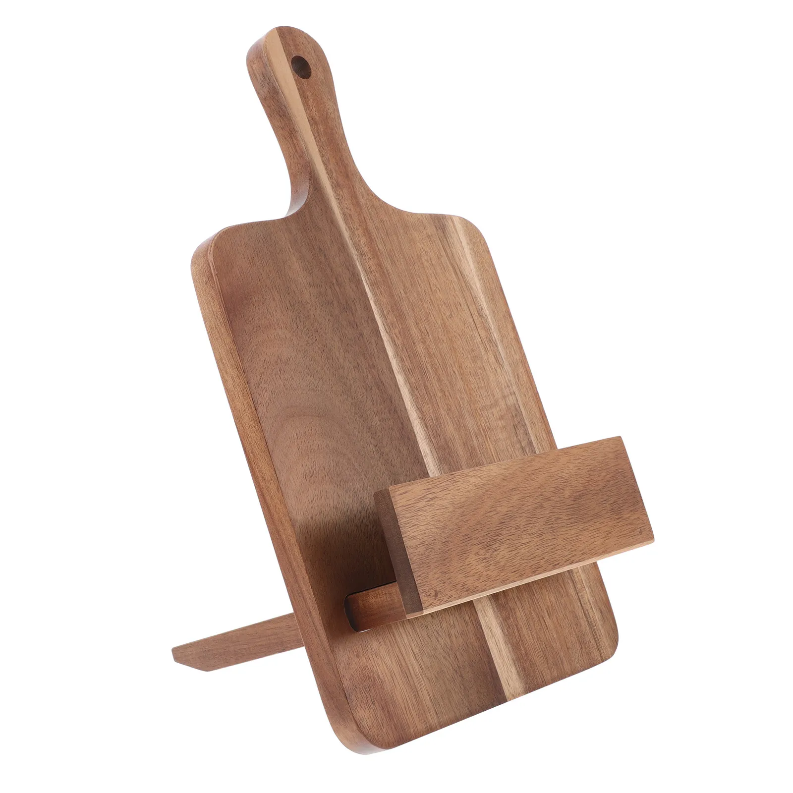 

Wood Recipe Holder Wall Mounted Kitchen Cookbook Stand Sturdy Wooden Display Rack Space Saving Menu Display for Home Restaurant