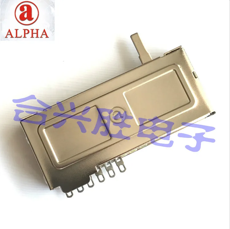 Taiwan ALPHA aihua orbit type sliding potentiometer RA45K2F double B100K direct sliding potentiometer