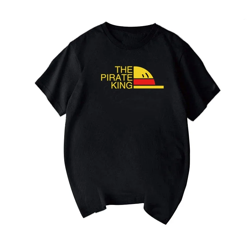 

Аниме ONE PIECE Соломенная шляпа Луффи Футболка с короткими рукавами Мужская и женская спортивная одежда Свободная хлопковая футболка большого размера для пар