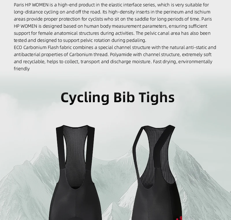 YKYWBIKE Damen Winter-Radträgerhose, Thermo-Fleece, warme lange Hose für Damen, Rennrad-Trägerhose, Fahrradbekleidung – Detail 13