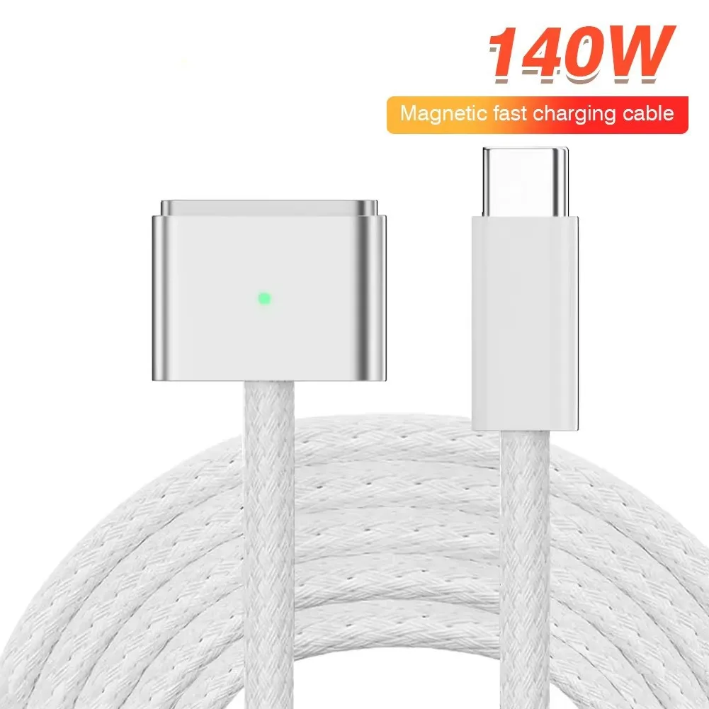 

PD140W Fast Charging Cable Type-C To Magsafe 3 Max Power Magnetic Plug Adapter Compatible with USB for MacBook Air/Pro2 2M