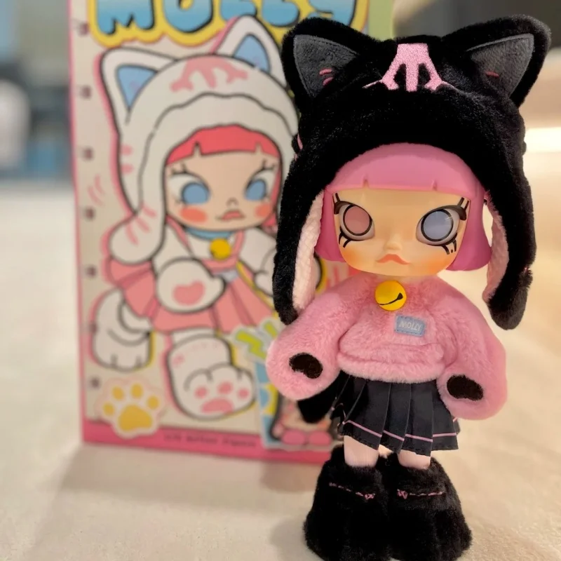 حقيقية Popmart مولي بيكابو سلسلة 1/8 عمل الشكل العصرية دمية سطح المكتب جمع ديكور لعبة Kawaii مولي تمثال الفتاة هدية