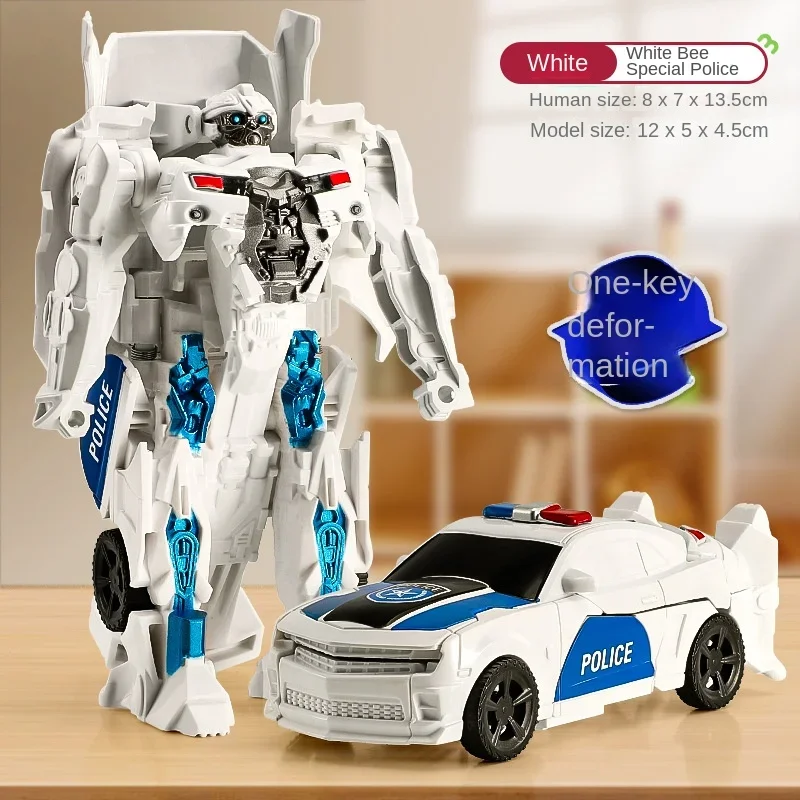 Transformation Car Anime Robot Model One Step Deformation Robot Toy Kid Puzzle Toy Deformation Car Action Figure Model