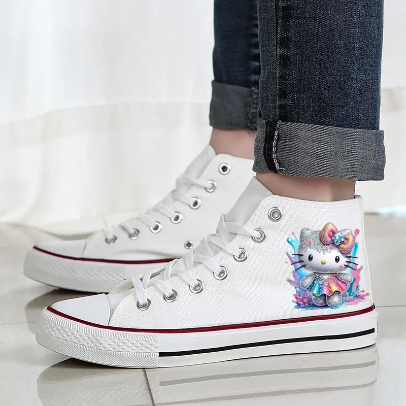 

Men Canvas High-Top Sneakers New Style Versatile Korean Women's Canvas Shoes Trendy Rubber Leather Footwear Zapatillas Mujer